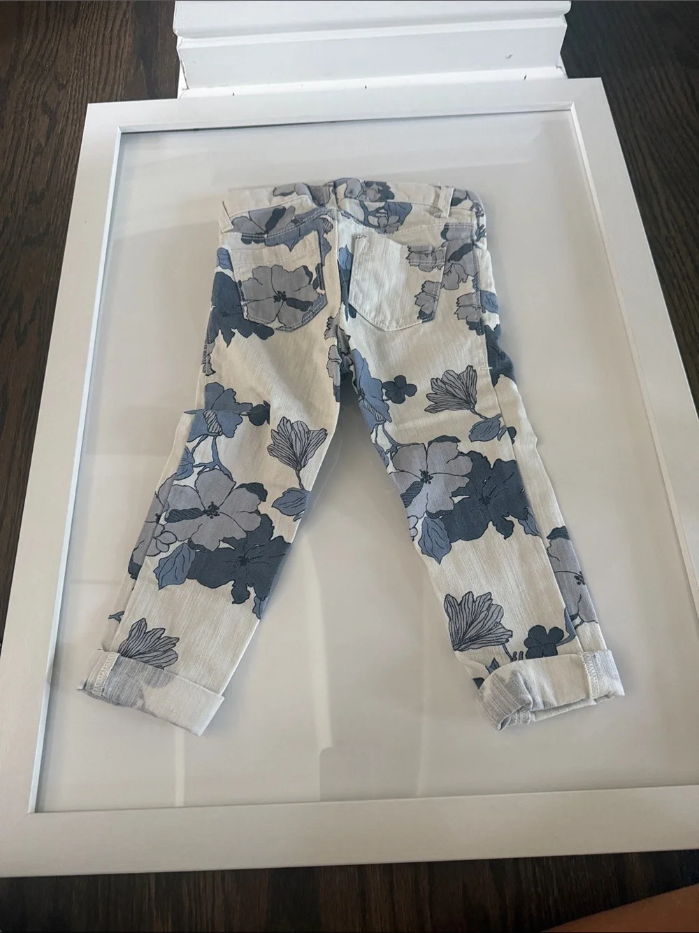 Old Navy Skinny Jeans with Blue Floral Print